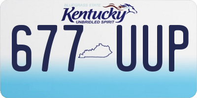 KY license plate 677UUP