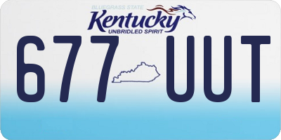 KY license plate 677UUT