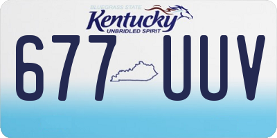 KY license plate 677UUV