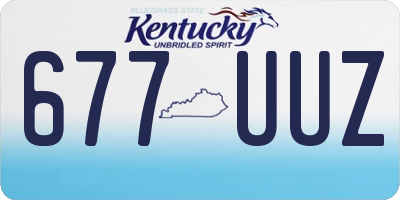 KY license plate 677UUZ