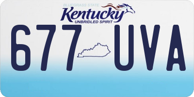 KY license plate 677UVA