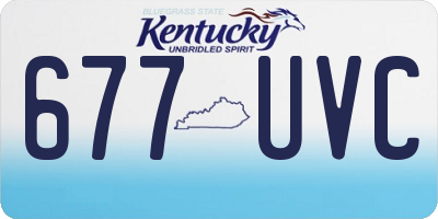KY license plate 677UVC