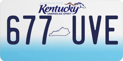 KY license plate 677UVE