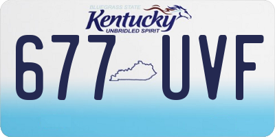 KY license plate 677UVF
