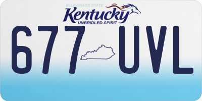 KY license plate 677UVL