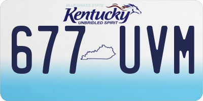KY license plate 677UVM