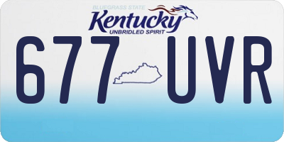 KY license plate 677UVR