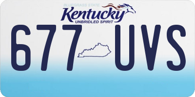 KY license plate 677UVS
