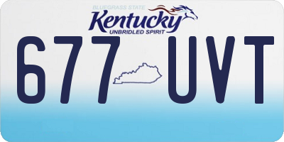 KY license plate 677UVT