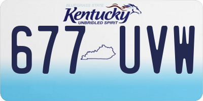 KY license plate 677UVW
