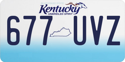 KY license plate 677UVZ
