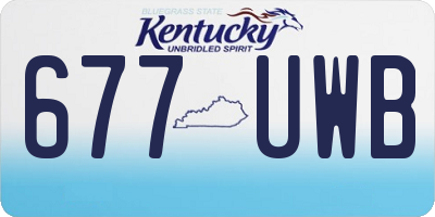 KY license plate 677UWB