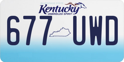KY license plate 677UWD