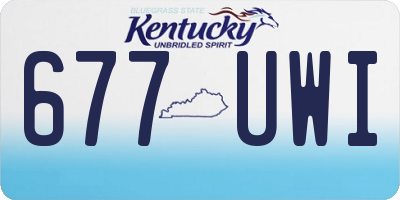 KY license plate 677UWI
