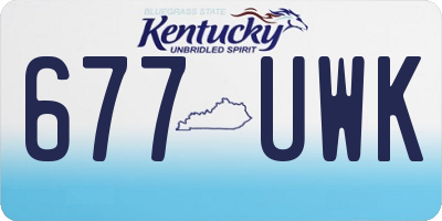 KY license plate 677UWK