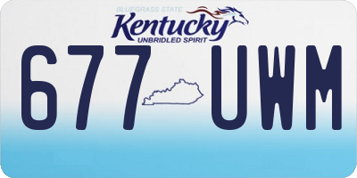 KY license plate 677UWM