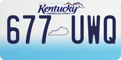 KY license plate 677UWQ