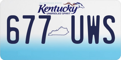 KY license plate 677UWS