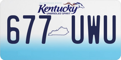 KY license plate 677UWU