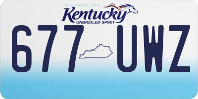 KY license plate 677UWZ