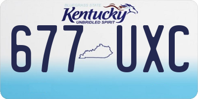 KY license plate 677UXC