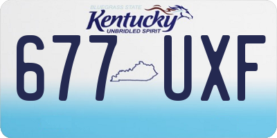 KY license plate 677UXF