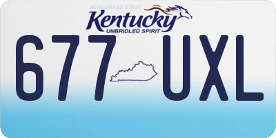 KY license plate 677UXL