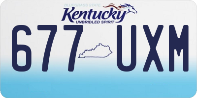 KY license plate 677UXM