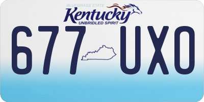 KY license plate 677UXO