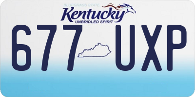 KY license plate 677UXP