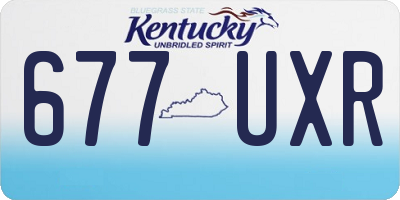 KY license plate 677UXR