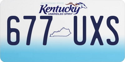 KY license plate 677UXS