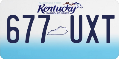 KY license plate 677UXT