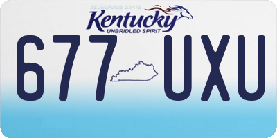 KY license plate 677UXU