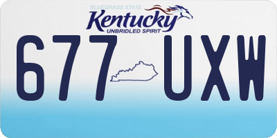KY license plate 677UXW