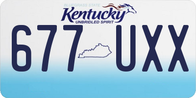 KY license plate 677UXX