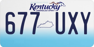 KY license plate 677UXY
