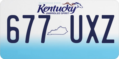 KY license plate 677UXZ