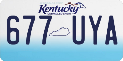 KY license plate 677UYA