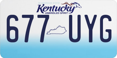 KY license plate 677UYG