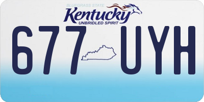 KY license plate 677UYH