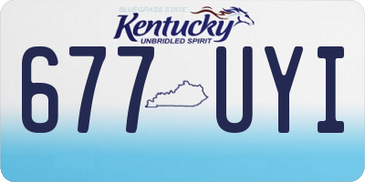 KY license plate 677UYI