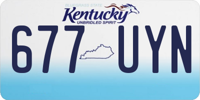 KY license plate 677UYN