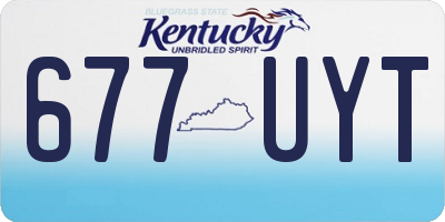 KY license plate 677UYT