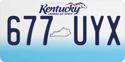 KY license plate 677UYX
