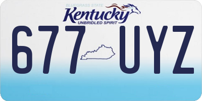 KY license plate 677UYZ