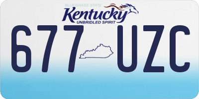 KY license plate 677UZC