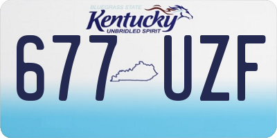 KY license plate 677UZF