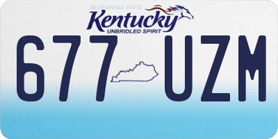 KY license plate 677UZM