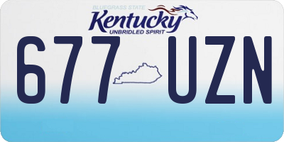 KY license plate 677UZN